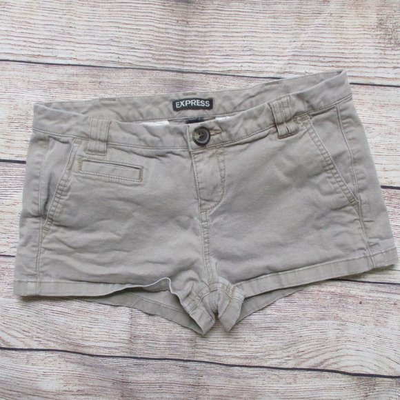 Express Khaki Shorts Size 0 - Picture 1 of 10